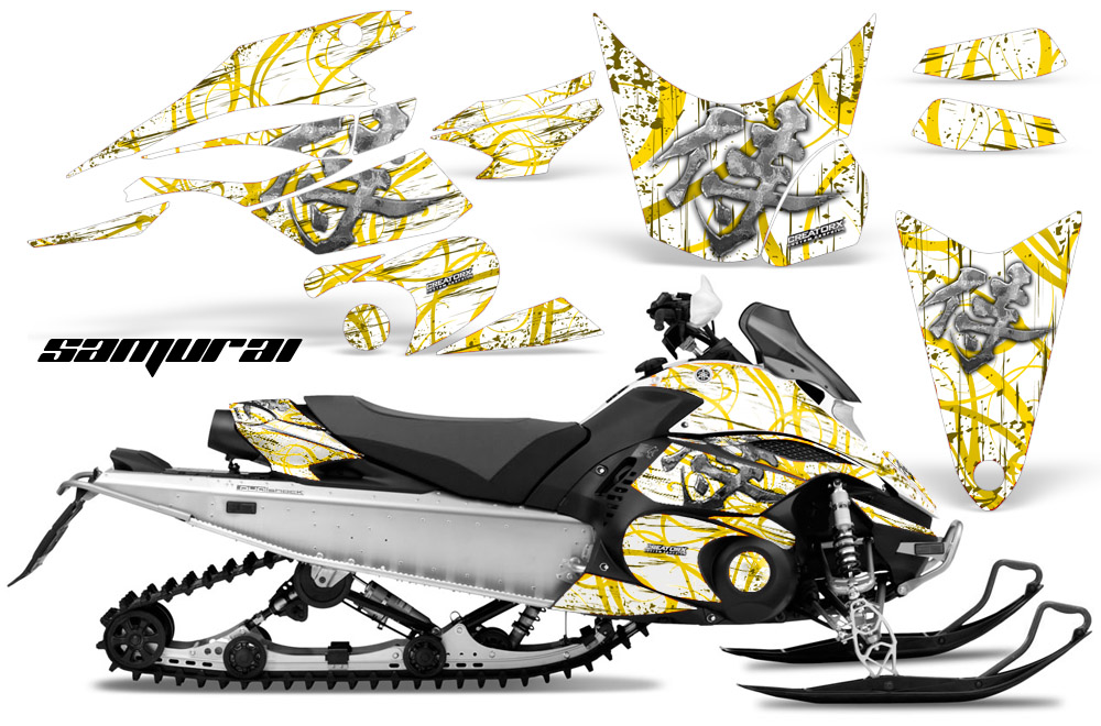 Yamaha FX Nytro 2010 Graphics Kit Samurai Yellow White